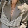 Wholesale of the same style of pearl vests as Instagram influencers, Baroque handcrafted beaded vests, and light luxury style halter tops details Picture